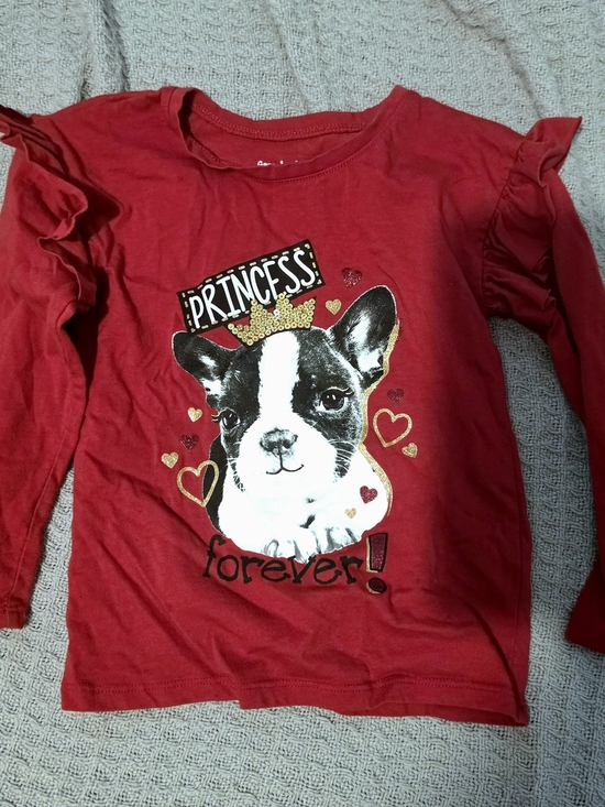 Garanimals Other - Garanimals Red Long-Sleeve 'Princess Forever' Puppy Tee